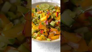If you have lots of peaches, make this salsa 😍 #peaches #shortscooking