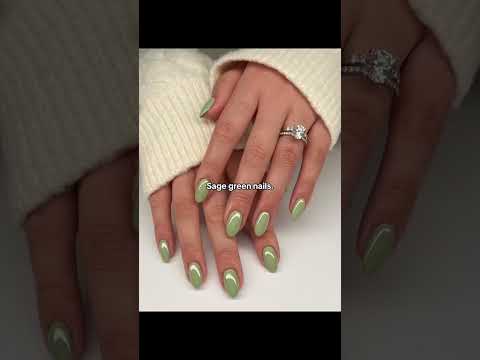 The beauty of sage green nails ✨ #shorts #nails #sagegreen #green #sage #aesthetics #pinterest