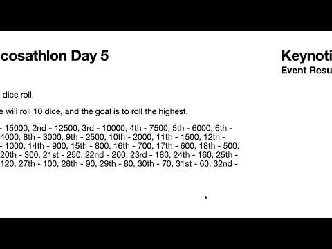 Keynoticosathlon Day 5