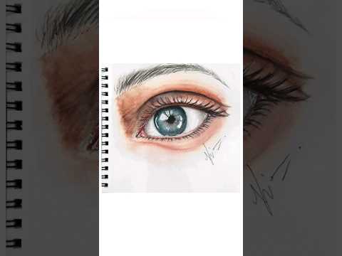 Eye transition video👁️ #watercolorpainting