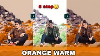 Mobile Litroom warm Orange  Tone Photo Retouching Tutorial- DPK STYLE  #orangetone #DPKSTYLE