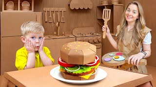 Oliver Inside the Cardboard House Challenge