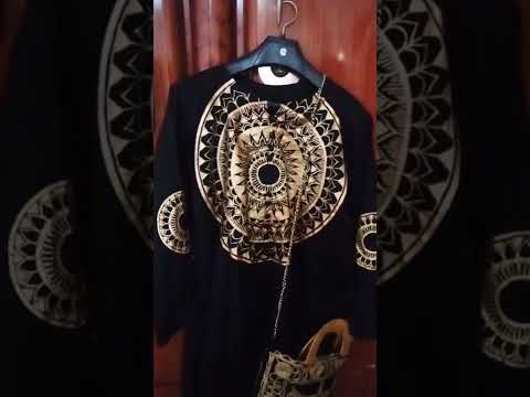 black dress design with  | Mendala art|