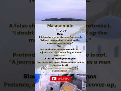 Masquerade Ka Matlab Kya Hota Hai, Masquerade Meaning In Urdu/English, How to Use Masquerade Word