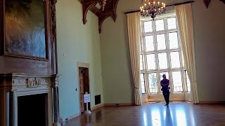 Walking tour inside the historic Greystone Mansion in Beverly Hills California