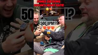Ermes Gasparini Checking Devon Larratt’s Heart Rate!❤️‍🔥#armwrestling #heartrate #bpm #devon #ermes