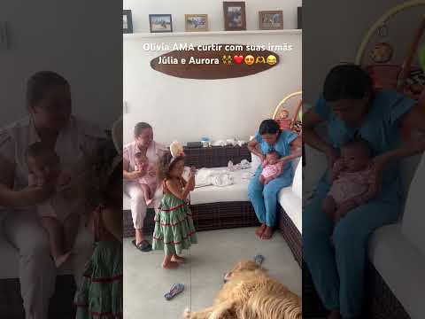 Olívia AMA dançar com as irmãs / Olívia and her sisters Júlia e Aurora