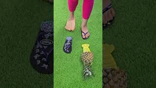Funny pineapple slippers 🍍🍍 #funny #satisfying #shortstrending