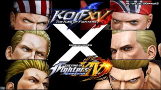 KOF XV - STANCE COMPARISON of TEAM SOUTH TOWN with KOF XIV