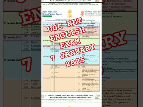 UGC NET ENGLISH EXAM DATE ANNOUNCED
