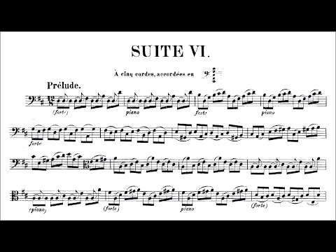 Bach - Cello Suite No. 6 in D Major, BWV 1012 (Score)