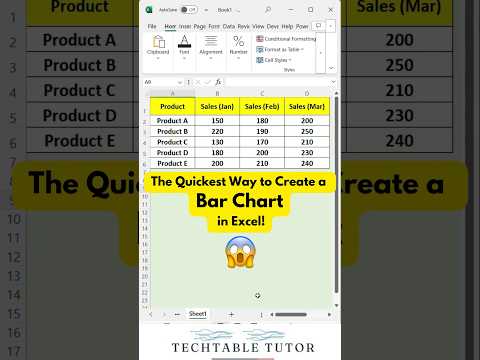 The Fastest Way to Make a Bar Chart in Excel! ⚡#excelshorts #excel