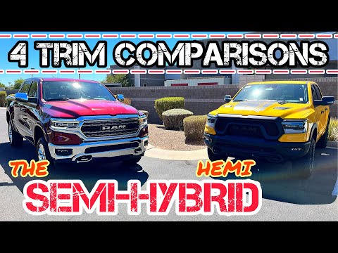 Comparison Of The 2023 Ram 1500 Trims// Ram 1500 Limited vs Ram Rebel vs Laramie vs Big Horn #ram