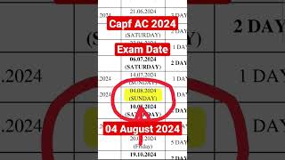 Capf AC 2024 Exam Date #capf #capf2024 #capfac2024 #capf2023 #capfac