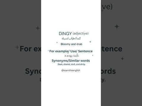 Dingy meaning in Urdu, Dingy Definition, Dingy Sentence. Dingy Dirty, Dingy Synonyms, Dingy Word Use