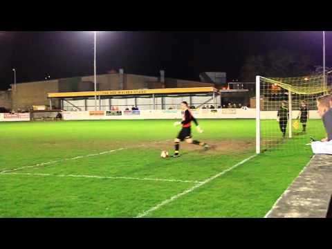 Belper Town v Belper United penalties in Nursing Cup 1/4 final