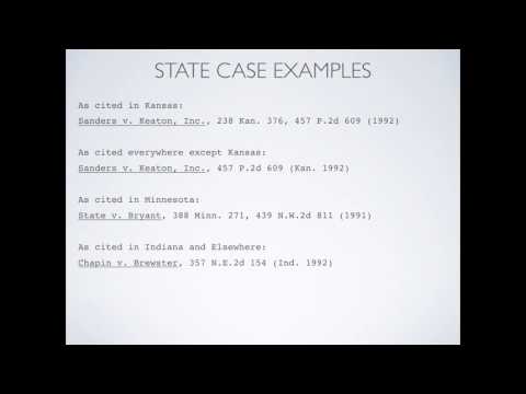Legal Research: Citations