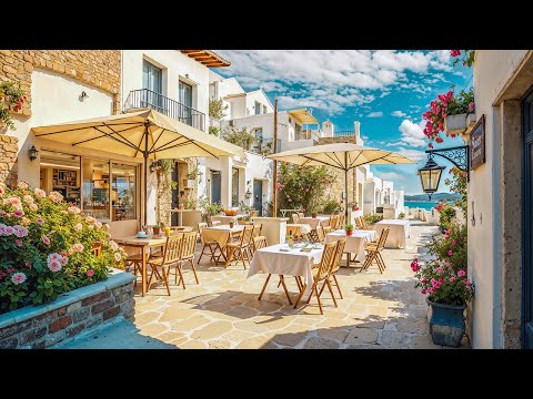 Santorini Café Ambience ☕ Smooth Bossa Nova & Chill Jazz for a Sunny Mediterranean Morning