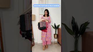 Cotton & Silk Sarees l Daily Wear saree haul l Office wear Sarees #amazon #saree #ad #collab #haul