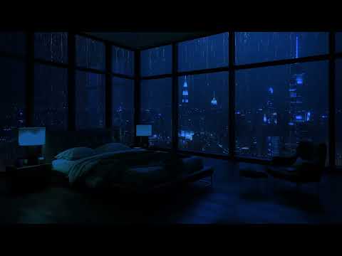 Melodies of Rain on Window - Quiet atmosphere in the rainy night for sleeping