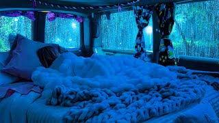 Rain Sounds for Sleeping ⚡ Sound Rain & Thunder on Cozy Car for Sleep Quickly, Improve Sleep Quality