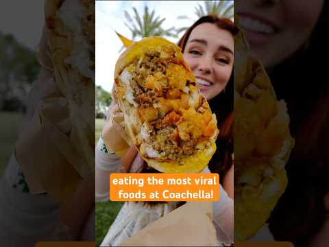 Only eating the most viral foods at Coachella for a full day! #Coachella #Eating#Shorts #Foodie