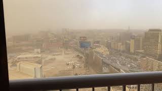 Afternoon sandstorm in Cairo, Egypt　エジプト・カイロの午後の砂嵐