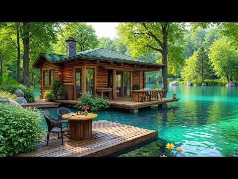 🌿 Peaceful Forest Lake Cabin | Morning Jazz & Nature Views for Study, Work & Relaxation