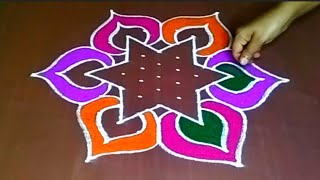 9*5 beautiful rangoli design 🌷colourful festival rangoli 🌷traditional rangoli 🌷@jeevanarangoli505