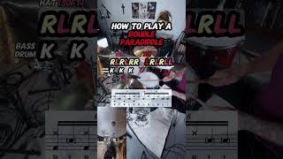 How to Play a Paradiddle on the DRUM KIT🥁 (Easy Drum Lesson)