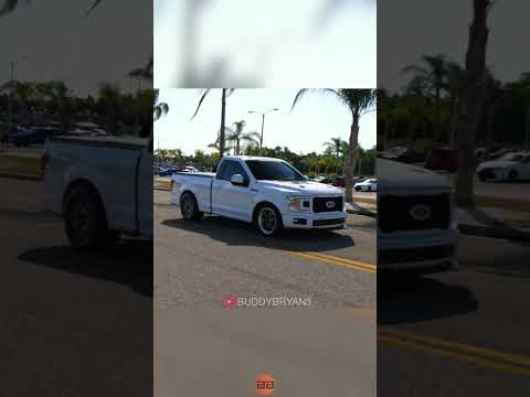 Rowdy single cab F150 car show exit!! #f150 #carshow #turbo