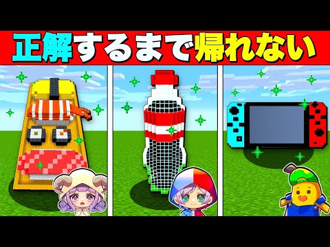 【以心伝心ゲーム❤️💔】全員一致で正解するまで帰れない建築クイズをした結果…⁉️😂【マイクラ マインクラフト】ぽっぴんず
