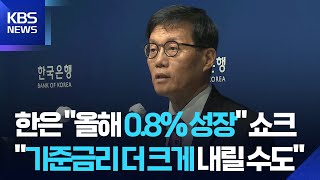 한은 “올해 0.8% 성장…기준금리 더 크게 내릴 수도” / KBS  2025.05.29.