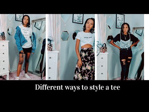 TWELVE WAYS TO STYLE YOUR T SHIRT #haul #withme