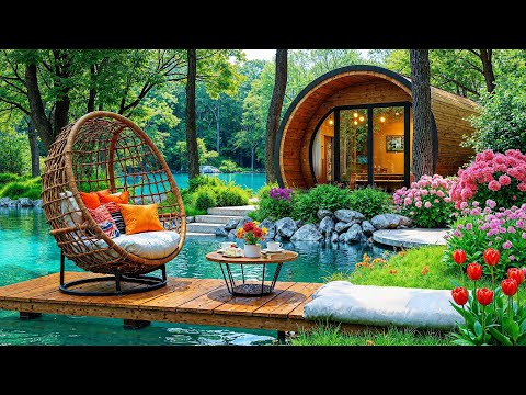 🌿 Morning Coffee by the Forest Lake | Tranquil Nature Sounds & Jazz Ambience for Study, Work & Peace