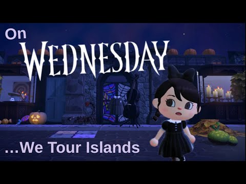 Halloween Town ACNH Island Tour Inspired by Wednesday | Animal Crossing: New Horizon gameplay
