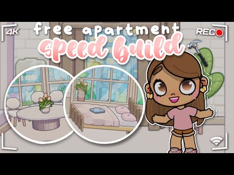 ⭐️ Aesthetic FREE APARTMENT Speed Build | Avatar World 🌎 #avatarworld  #tocaboca
