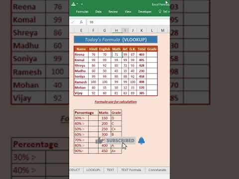 Find approximate match value in Excel #excel #formula #youtubeshorts #ytshorts #shorts
