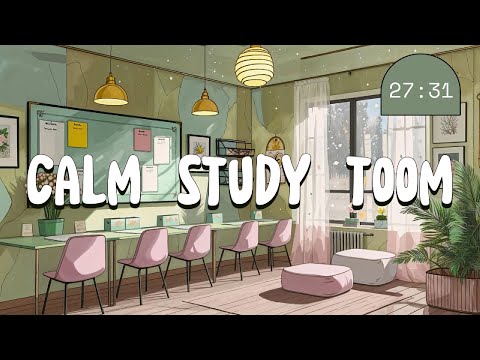 30 Minute Lofi Timer | Calm Focus in Cute Classroom Background Aesthetic