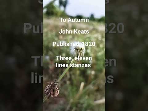 'To Autumn' by John Keats #englishliterature