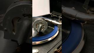 Portable gramophone playing #78rpm #78rpmshellac #victrola #vintagerecords #phonograph