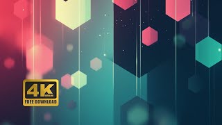 4K Stunning Neon Synth-Wave Background | Retro Abstract Hexagons, Sunset Sky & Vibrant Colors