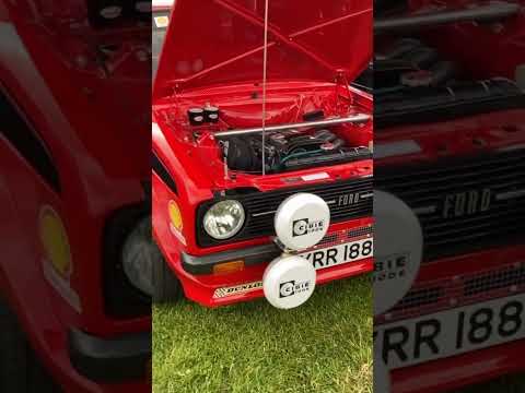 Immaculate Rally prepared 1977 Ford Escort MK2. The famous Roger Clark paint scheme.