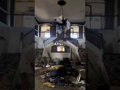 Abandoned 4 million dollar mansion before vs after #abandonedplaces #urbex #abandoned