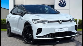 Approved Used Volkswagen ID.4 GTX 77kWh 340PS 4M in Glacier White | CX74MLL | Wrexham Volkswagen