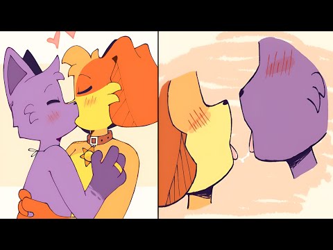 Catnap & Dogday Blushing Kisses | Poppy Playtime Chapter 4 Comic Dub