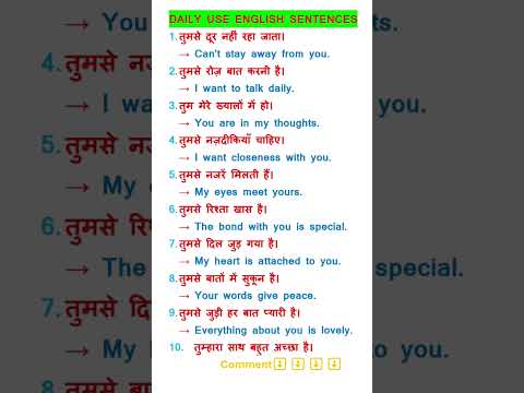 Spoken English Learning Videos | English Sentences for Daily Use #spokenenglish #shorts