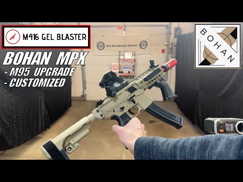 DEMO - Custom & Upgraded!! BOHAN MPX (TOY!) Gel Ball Blaster - M95 Spring - Battery Relo & more!
