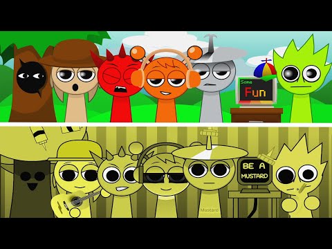 Incredibox - Sprunki but in MUSTARD! Sauceless Versions vs Mustard Versions