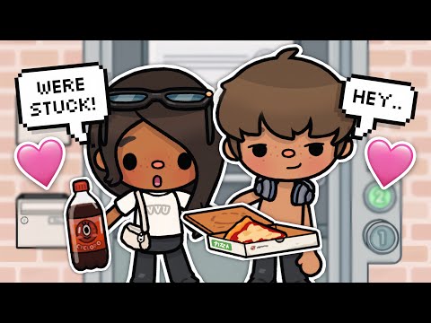 Stuck In An ELEVATOR FOR 24 HOURS With My CRUSH! 🩷 | with voice 🔈 | Toca Life World Roleplay